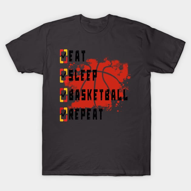 Eat Sleep Basketball Repeat T-Shirt by TOPTshirt